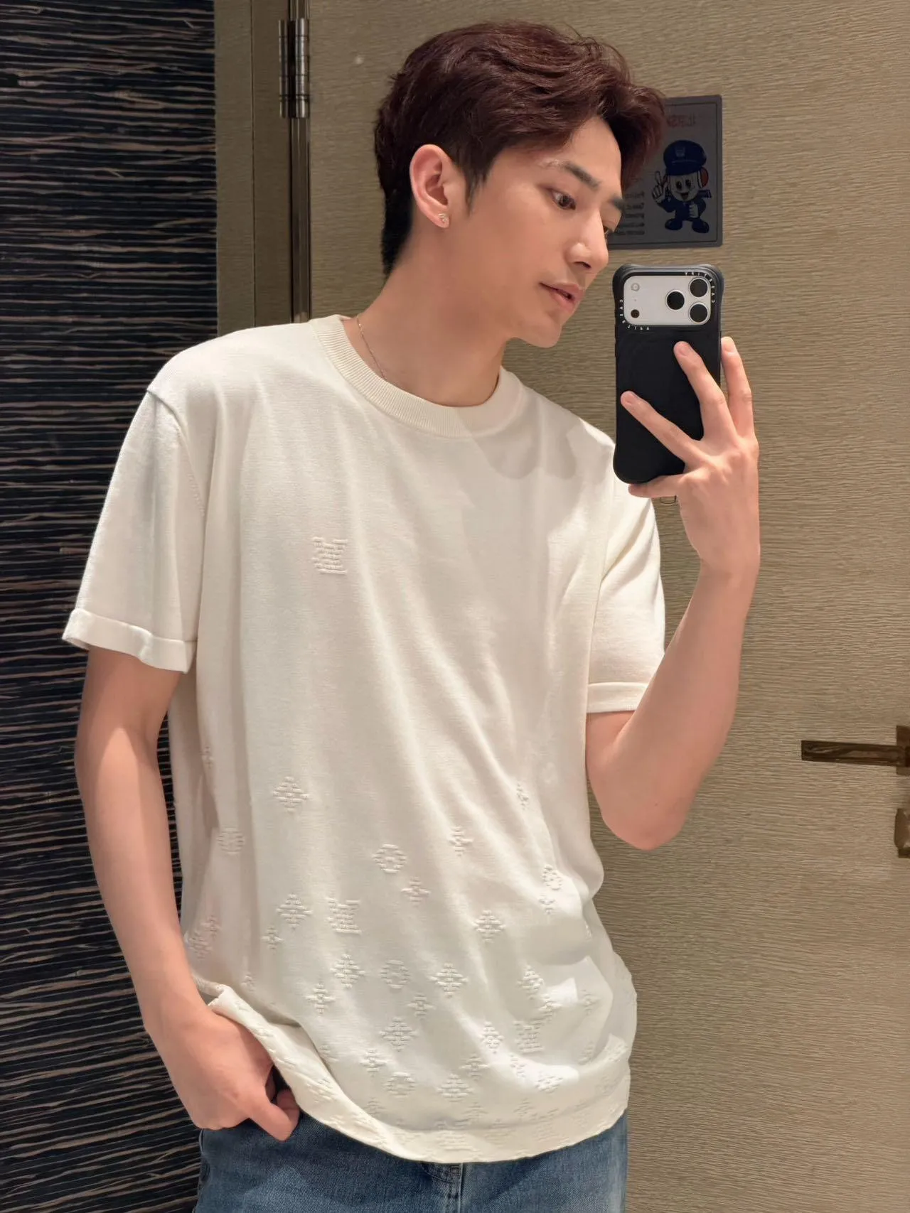Louis Vuitton/Louis Vuitton Gradient presbyopic gradient jacquard short sleeves